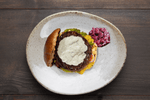 Aberdeen Angus Steak Burgers with Red Onion Chutney and Blue Cheese