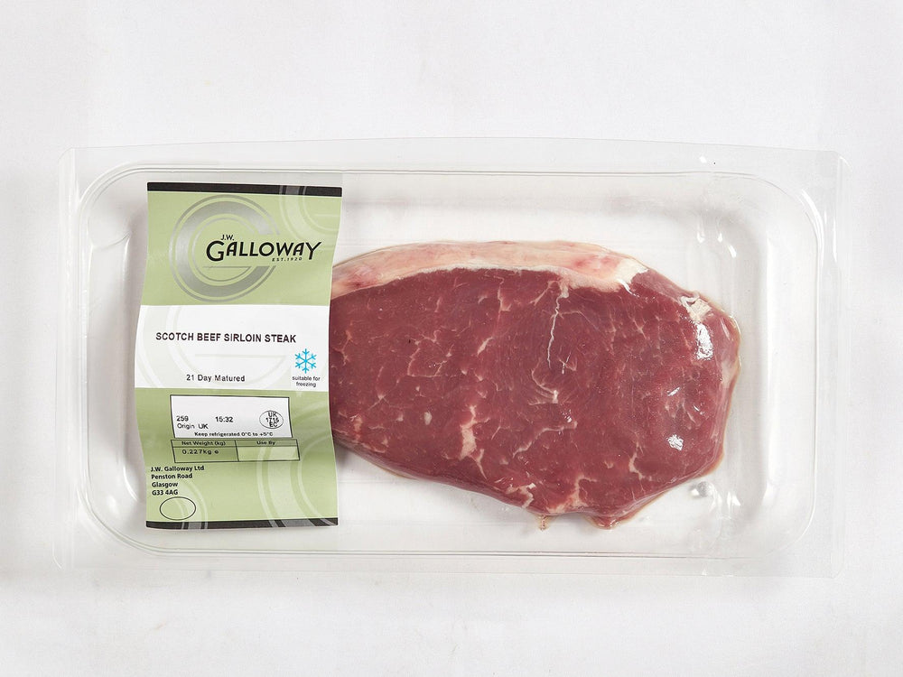 
                  
                    Load image into Gallery viewer, Scotch Beef Sirloin Steak packed
                  
                
