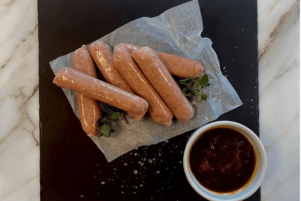 sausages with onion gravy raw