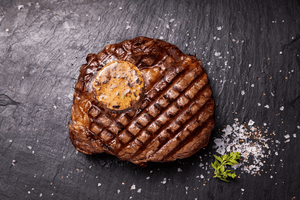 
                  
                    Load image into Gallery viewer, ribeye with peppercorn butter
                  
                