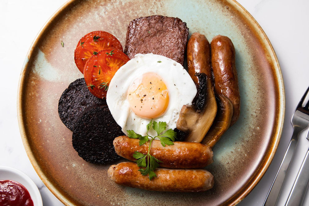 
                  
                    Load image into Gallery viewer, Pork Sausages cooked breakfast
                  
                